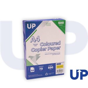 UP Coloured A4 Copier Paper 70GSM Bright Yellow - 500 sheets
