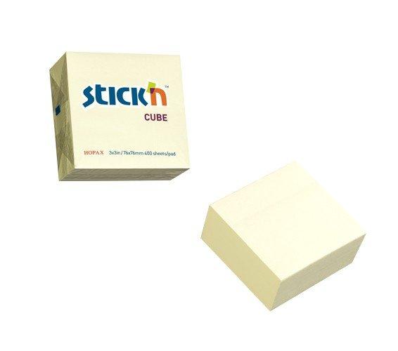 UP Repositionable Notes Cube Pastel Yellow (1)