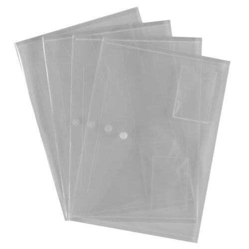UP A4 Plus Transparent Popper Wallets (5)